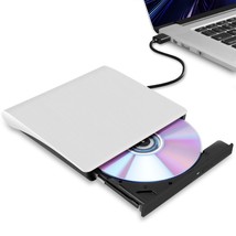 External Cd/Dvd Drive For Laptop, Usb 3.0 Ultra-Slim Portable Burner Writer Comp - £32.16 GBP