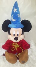 Disney Mickey Mouse Plush Toy with Magic Hat - 25&quot; Tall - Fantasia Sorcerer - £21.98 GBP