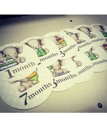 Monthly blue elephants baby stickers - €6,93 EUR
