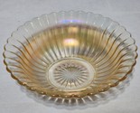 Antique Imperial Marigold Carnival Glass Ribbed Scalloped Edge Iridescen... - $31.65