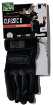 Franklin Teeball Batting Gloves S/M Classic X Black Play Like Pro Steve ... - $27.99