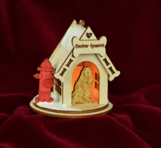 Ginger Cottages K9 Cottages Cocker Spaniel Christmas Ornament Made In Usa K9112 - $19.88