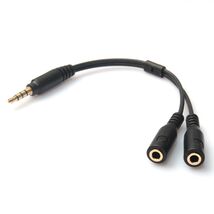 3.5mm Stereo Audio Male to 2 Female Headphone / Mic Splitter Cable Adapter - $6.11