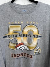 Denver Broncos Super Bowl Champions Long Sleeve Shirt Mens XL Gray - $14.69