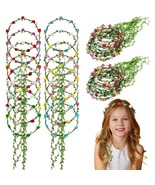 100 Pcs Assorted Colored Flower Crown Bohemian Floral Garland Headbands ... - £51.98 GBP