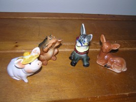 Vintage Lot of 4 Made in Japan &amp; Not Frog Deer Donkey Garden Pig Ceramic... - £7.43 GBP