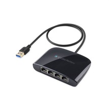 USB to 4 Port Gigabit Ethernet Switch for Network Sharing with TV Laptop Gaming  - £58.02 GBP