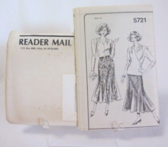 Vtg Reader Mail Order Pattern 2 Pc. Skirt &amp; Top Pattern 5721 Sizes 10 - 20 Uncut - £6.86 GBP