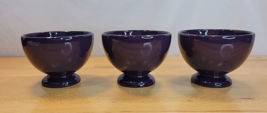 3 Waechtersbach Spain Purple Cereal Ice Cream Soup Bowl Pedestal Footed - $39.99