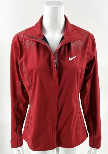 Primary image for Nike Fit Storm Golf Womens Athletic Jacket Size M Red Shoulder Design Zip Up