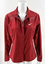 Nike Fit Storm Golf Womens Athletic Jacket Size M Red Shoulder Design Zi... - £28.42 GBP