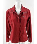 Nike Fit Storm Golf Womens Athletic Jacket Size M Red Shoulder Design Zi... - £28.16 GBP