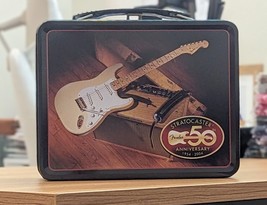 VINTAGE FENDER STRATOCASTER 50th ANNIVERSARY LUNCHBOX w/ THERMOS NEW NOS - £36.03 GBP