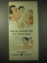 1948 General Electric G-E Sunlamp Ad - Have that summer-tan look - all year  - $18.49