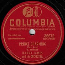 Harry James Orch 78 Prince Charming / Velvet Moon EE- / E- SH2A - £5.44 GBP