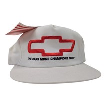 VTG NWT Chevy White Hat Sports Cap &quot;The Cars More Champions Trust&quot; USA S... - $562.54 MXN