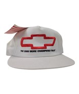 VTG NWT Chevy White Hat Sports Cap &quot;The Cars More Champions Trust&quot; USA S... - $29.99
