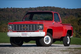 1978 C10 stepside qtr red | 24x36 inch POSTER | classic pickup - £17.92 GBP