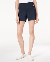 allbrand365 designer Womens Activewear Zip Pocket Shorts,Deep Twilight,10 - £38.95 GBP