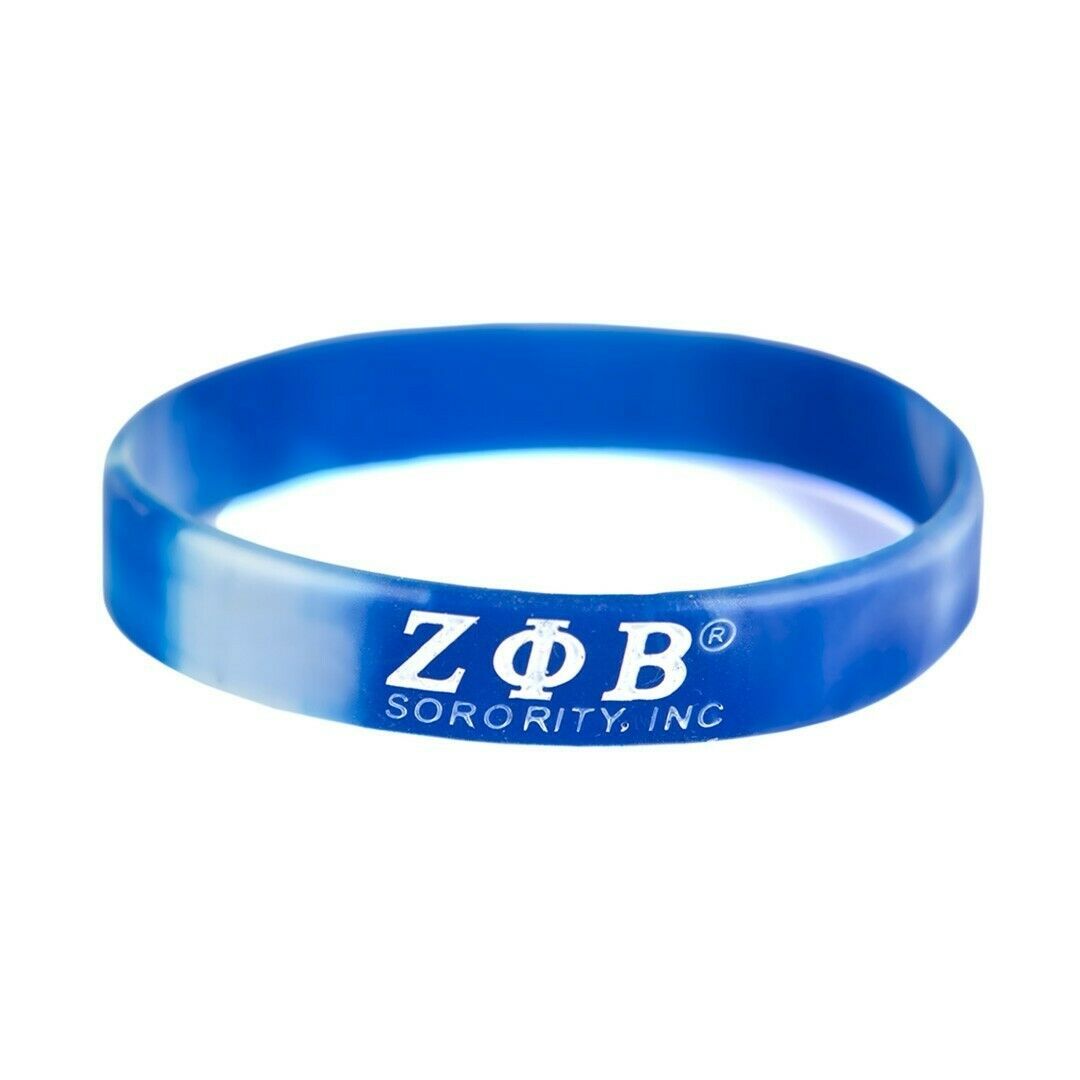Zeta Phi Beta Sorority Silicone Bracelet - $4.90