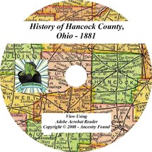 1881 History &amp; Genealogy of HANCOCK County Ohio OH - £4.68 GBP