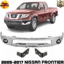 Front Bumper Face Bar Chrome &amp; Fog Light Assembly For 2005-2017 Nissan Frontier - £441.00 GBP