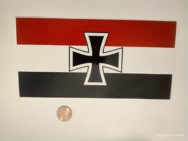 4.75X7.5&quot; Sticker Flag Of German Imperial Empire 1871-1919 Iron Cross Decal - £4.70 GBP