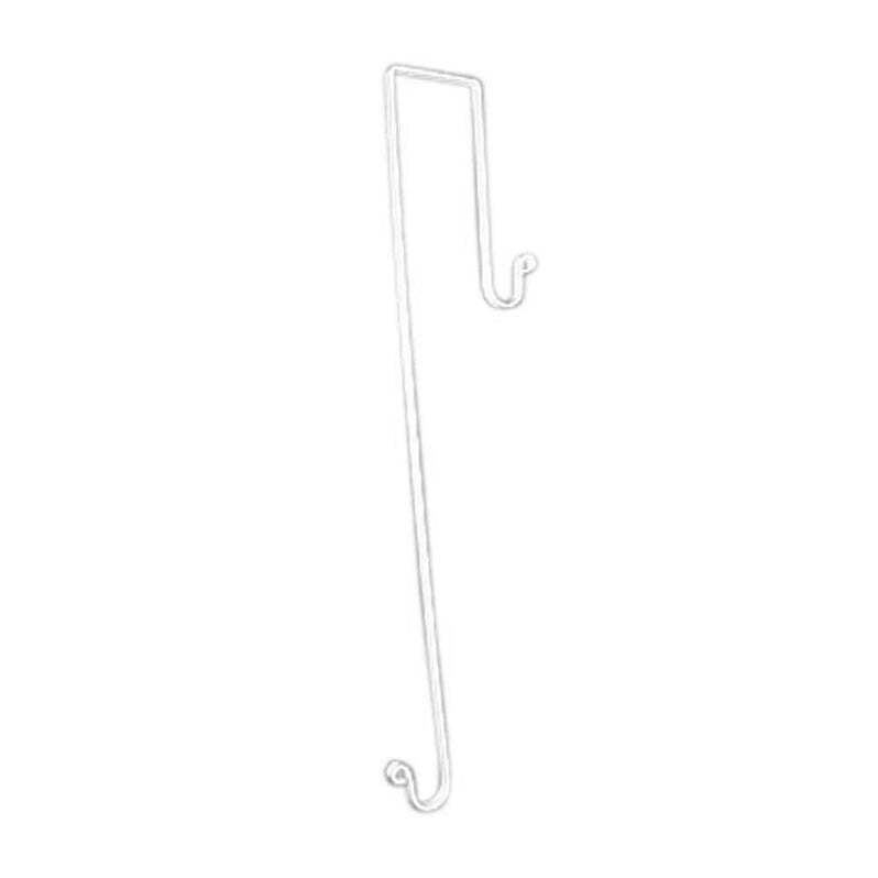 Plain Wreath Hanger in  White or Black Made in USA by Village Wrought Iron