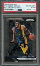 2018-19 Panini Prizm #154 Thaddeus Young Signed Card AUTO PSA Slabbed Pacers - £39.95 GBP