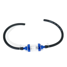 UNIVERSAL INLINE PETROL FUEL FILTER &amp; HOSE PIPE 16&quot; &amp; 4 CLIPS DIRT PIT Q... - $14.84