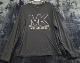 Michael Kors T Shirt Mens Size Small Black Cotton Long Casual Sleeve Round Neck - £15.95 GBP