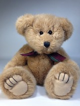 Wishpets Theodore Plush Teddy Bear Brown Stuffed Animal 1998 Plaid Bow -12&quot; - £23.91 GBP