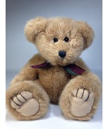 Wishpets Theodore Plush Teddy Bear Brown Stuffed Animal 1998 Plaid Bow -12&quot; - £23.53 GBP