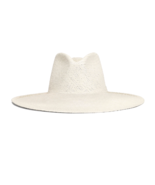 AINTERA Bleach White Fine Straw Wide Brim Fedora Hat - $212.00