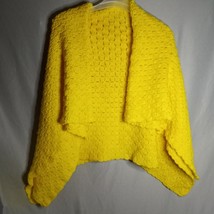 Crocheted Handmade Thick Solid Yellow  48x48 Afghan/Throw/ Lap Blanket - £22.83 GBP