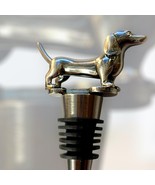 Doxie Weiner Dachshund Dog Wine Bottle Stopper in Pewter - $12.87