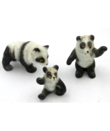 Vintage Bone China Miniature Panda Bear Family of Three Japan - £10.12 GBP