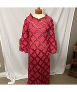 Vintage VTG 1960s 60s Pink Pintuck Lace Long Sleeve Maxi Dress - $300.01 CAD