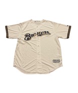 Majestic Milwaukee Brewers Cool Base MLB Baseball White Men&#39;s Size Large... - $70.20 CAD