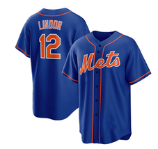 Francisco Lindor New York Mets Baseball Jersey Can Custom Name Size S-5XL - £39.23 GBP