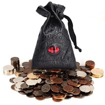 Dnd Metal Coins Set Of 60 With Leather Pouch - Gaming Tokens, Pirate Tre... - £30.45 GBP