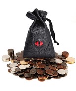Dnd Metal Coins Set Of 60 With Leather Pouch - Gaming Tokens, Pirate Tre... - £30.80 GBP
