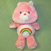 15&quot; Care Bears Cheer Bear Stuffed Animal Plush 2002 Play Along Rainbow Plush Toy - £9.03 GBP