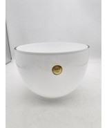 Poland Block  White Crystal Bowl Mouthblown Hand Cut And Polished - $29.95