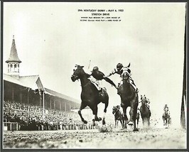1933 - Kentucky Derby &quot;Fighting Finish - Stretch Drive&quot; Ground Level - 10&quot; x 8&quot; - £18.96 GBP