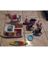 BARBIE Toy Lot Accessories Horse Jet ski Wheelchairs Unicycle Scooter Bo... - £88.66 GBP