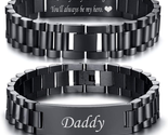 Fathers Day Gifts for Dad, Masculine Watch Band Stainless Steel Link Bra... - £26.34 GBP