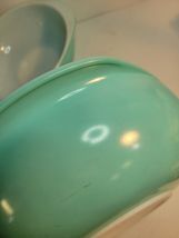 2 Pyrex No. 24 2 Qt Turquoise Casserole Dishes image 4