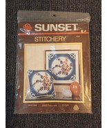 Vintage Sunset Stitchery Embroidery Kit Sealed 16x16 Sealed NEW SWEET PE... - $296.47 MXN