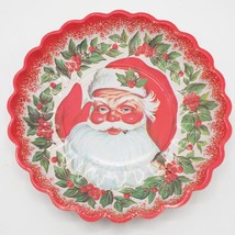Vintage Christmas Platter Santa Claus Thick Paper Tray - £12.42 GBP